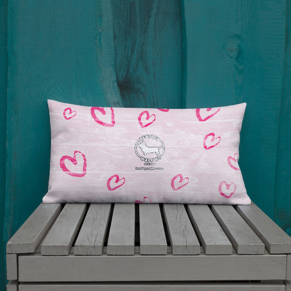 Basset Hound Valentine's Love & Kisses Pillow