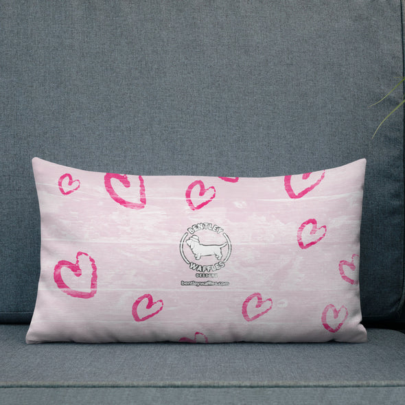 Basset Hound Valentine's Love & Kisses Pillow