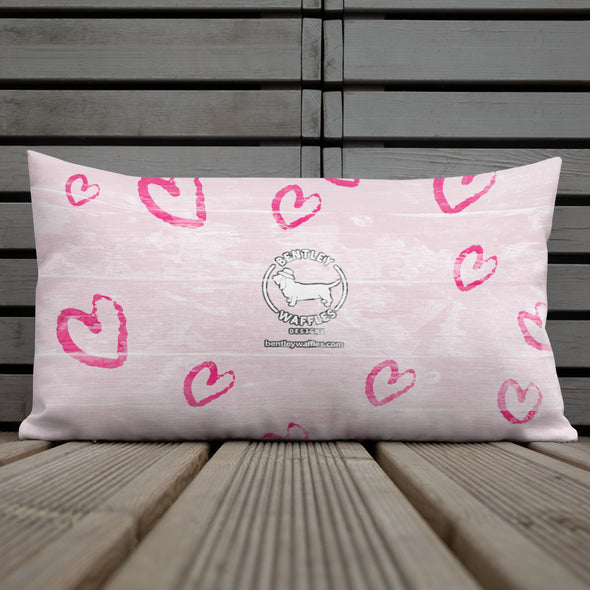 Basset Hound Valentine's Love & Kisses Pillow