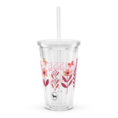 Basset Mom Clear plastic tumbler