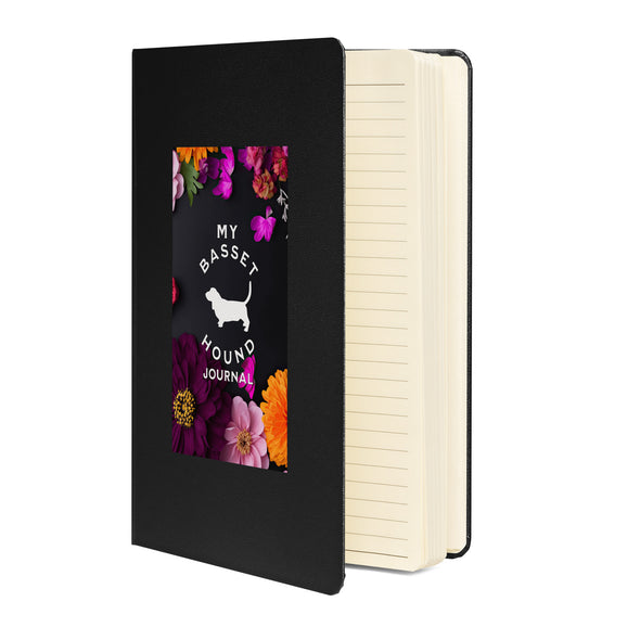 My Basset Hound Hardcover Floral Journal
