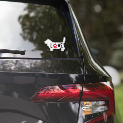 Basset Hound Love sticker