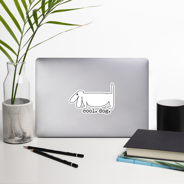 cool. dog. Bubble-free sticker