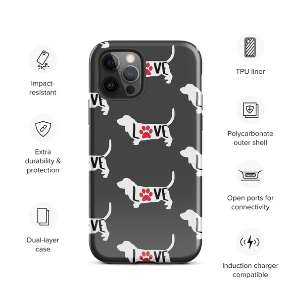 Basset Love Tough Case for iPhone®
