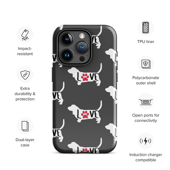 Basset Love Tough Case for iPhone®