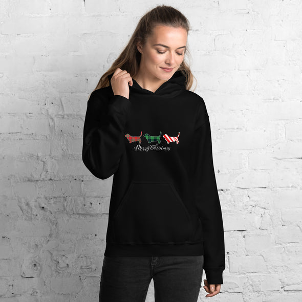 Basset Hound Christmas Trio Unisex Hoodie