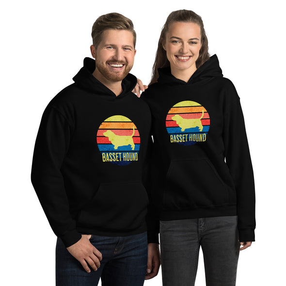 Basset Hound Sunset Unisex Hoodie