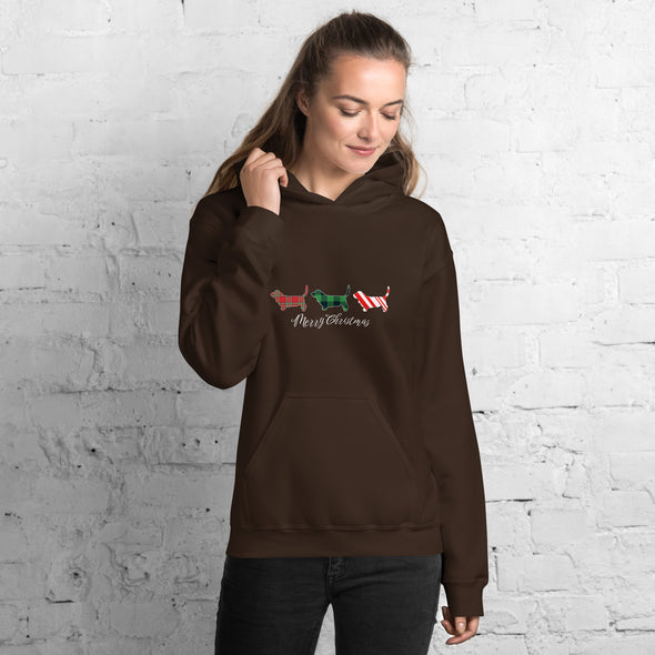 Basset Hound Christmas Trio Unisex Hoodie