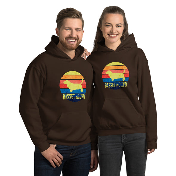 Basset Hound Sunset Unisex Hoodie