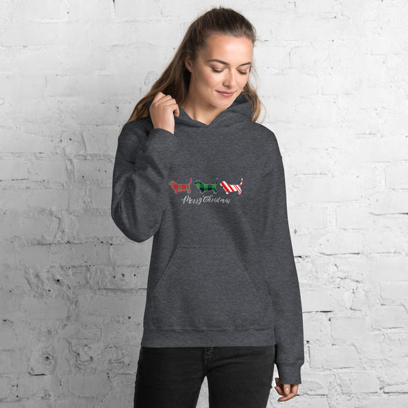 Basset Hound Christmas Trio Unisex Hoodie