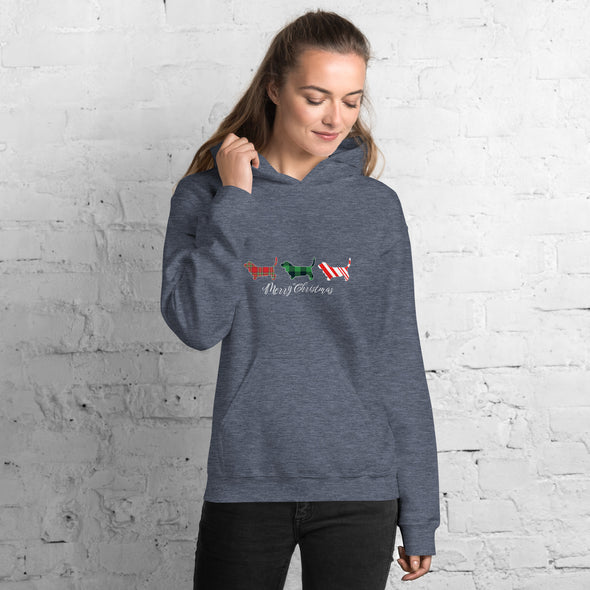 Basset Hound Christmas Trio Unisex Hoodie