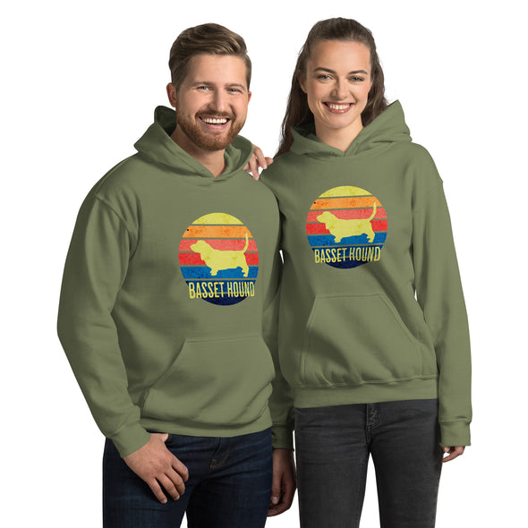 Basset Hound Sunset Unisex Hoodie