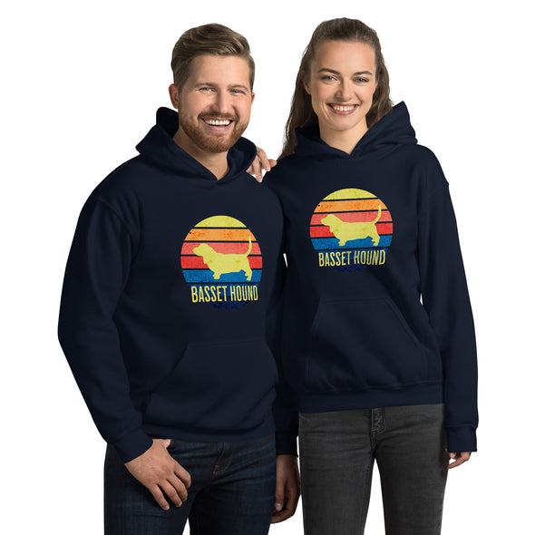 Basset Hound Sunset Unisex Hoodie