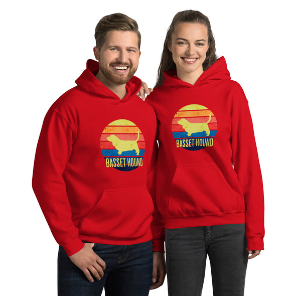 Basset Hound Sunset Unisex Hoodie