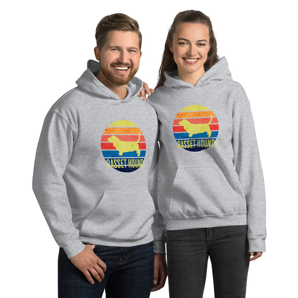 Basset Hound Sunset Unisex Hoodie