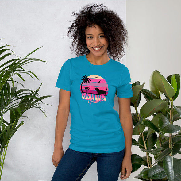 Cocoa Beach Basset Hound Unisex t-shirt