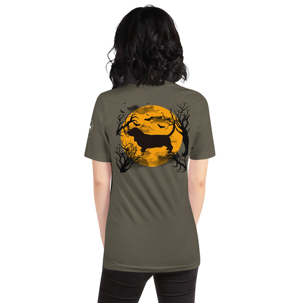 Spooky Basset Hound Unisex t-shirt