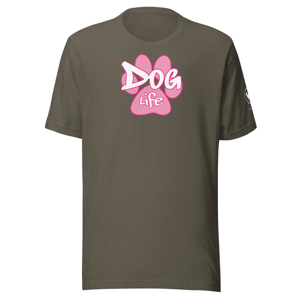 Dog Life Pink Paw Unisex t-shirt