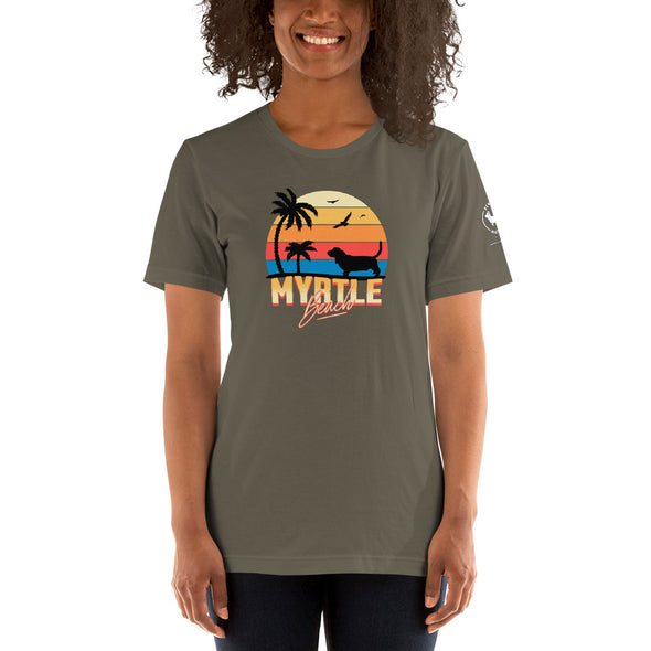Myrtle Beach Basset Hound Unisex t-shirt