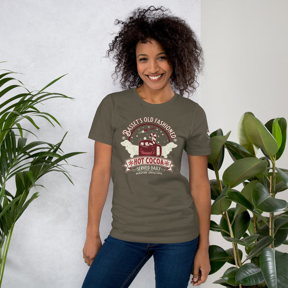 Basset's Old Fashioned Hot Cocoa Unisex t-shirt