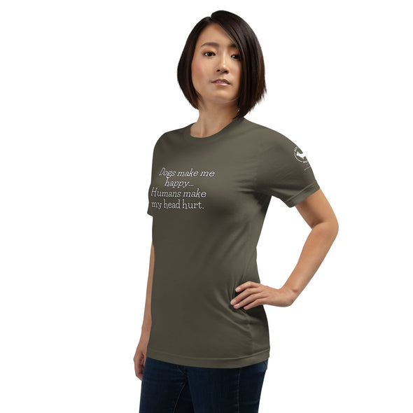 Dogs make me happy Unisex t-shirt