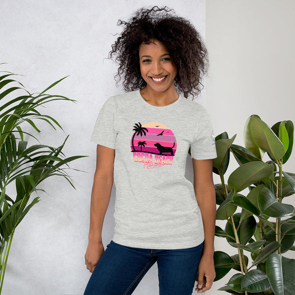 Cocoa Beach Basset Hound Unisex t-shirt