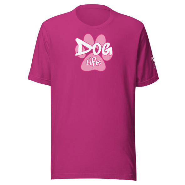 Dog Life Pink Paw Unisex t-shirt