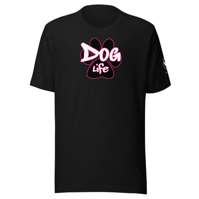 Dog Life Black Paw Unisex t-shirt