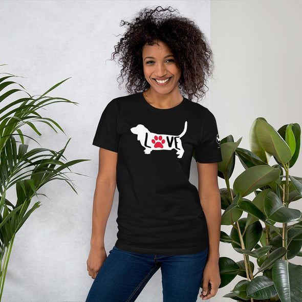 Basset Hound Love Unisex t-shirt