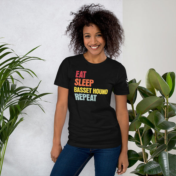 Eat Sleep Basset Hound Repeat Unisex t-shirt