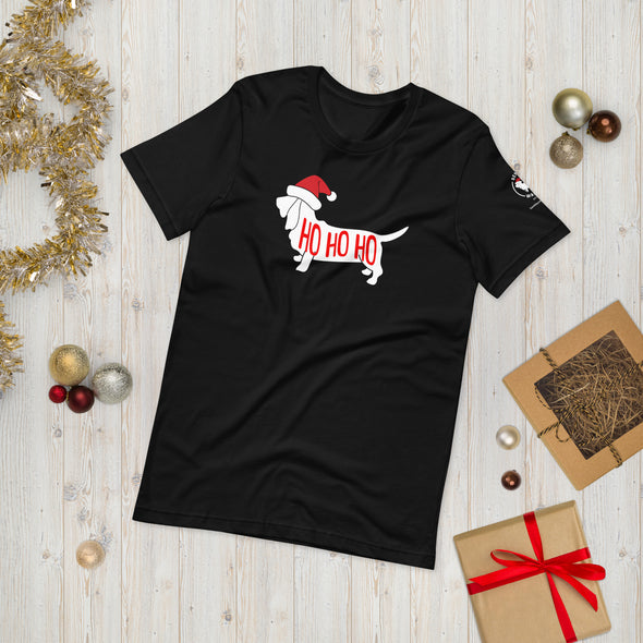 Basset Hound Christmas Ho Ho Ho Unisex t-shirt