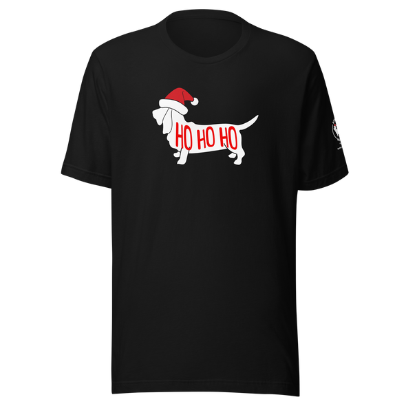 Basset Hound Christmas Ho Ho Ho Unisex t-shirt
