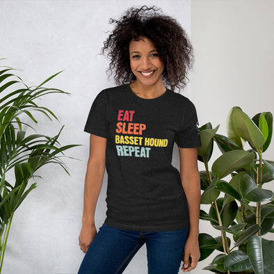Eat Sleep Basset Hound Repeat Unisex t-shirt