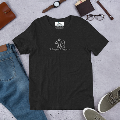 Doing cool dog sit Unisex t-shirt