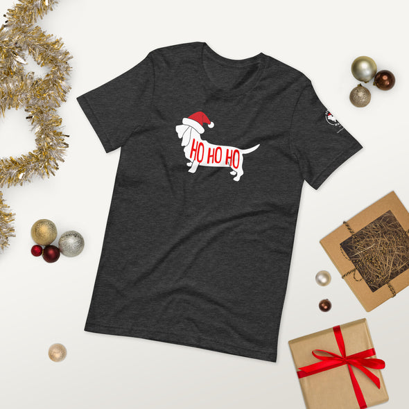 Basset Hound Christmas Ho Ho Ho Unisex t-shirt