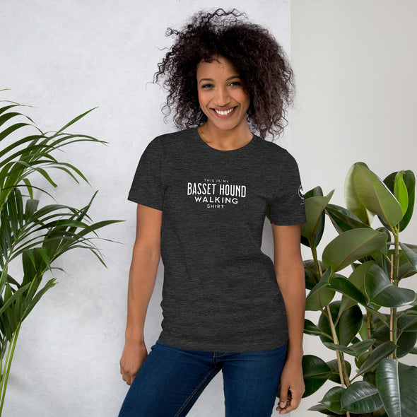 Basset Hound Walking Unisex t-shirt