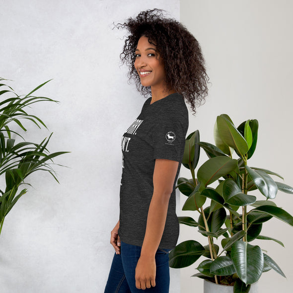 Sorry. Can't. Dog. Bye. Unisex t-shirt