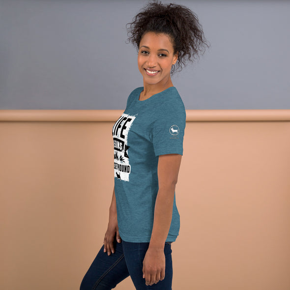 Life Begins with a Basset Hound Unisex t-shirt
