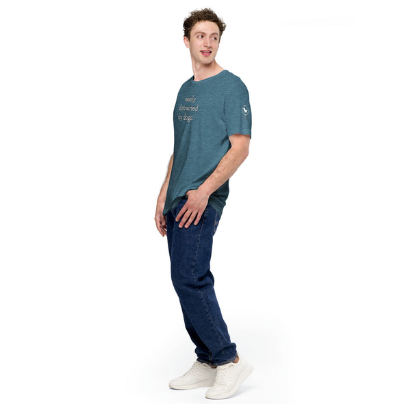 Easily Distracted by Dogs Unisex t-shirt