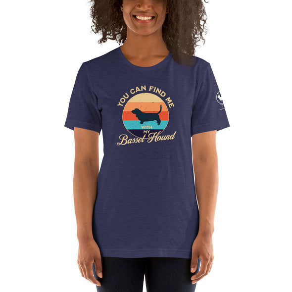 You can find me with my Basset Hound Unisex t-shirt