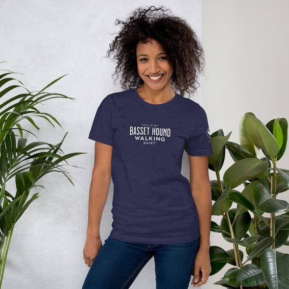 Basset Hound Walking Unisex t-shirt