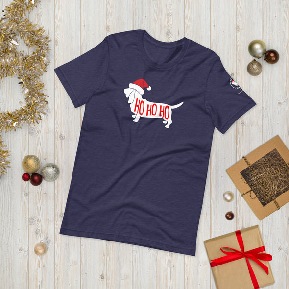 Basset Hound Christmas Ho Ho Ho Unisex t-shirt