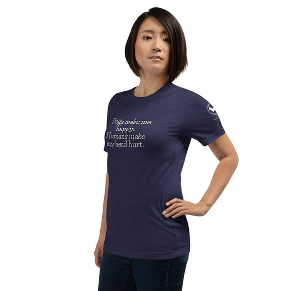 Dogs make me happy Unisex t-shirt