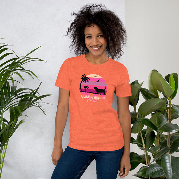 Cocoa Beach Basset Hound Unisex t-shirt