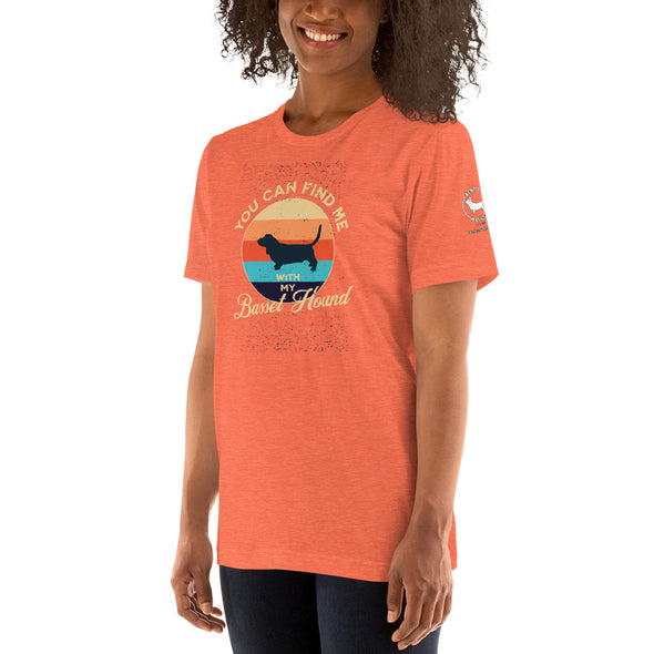 You can find me with my Basset Hound Unisex t-shirt