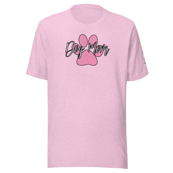 Dog Mom Pink Paw Unisex t-shirt