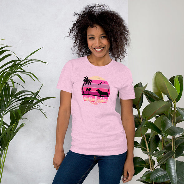 Cocoa Beach Basset Hound Unisex t-shirt