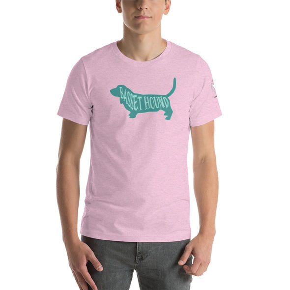 Basset Hound-Teal Unisex t-shirt