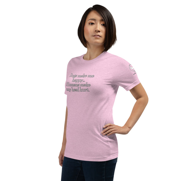 Dogs make me happy Unisex t-shirt