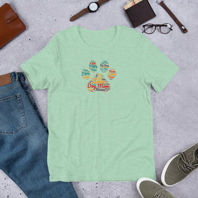 Dog Mom Shape cloud Unisex t-shirt